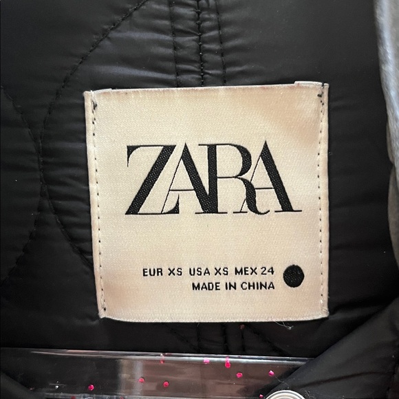 Zara Black Quilted Jacket - Picture 2 of 2